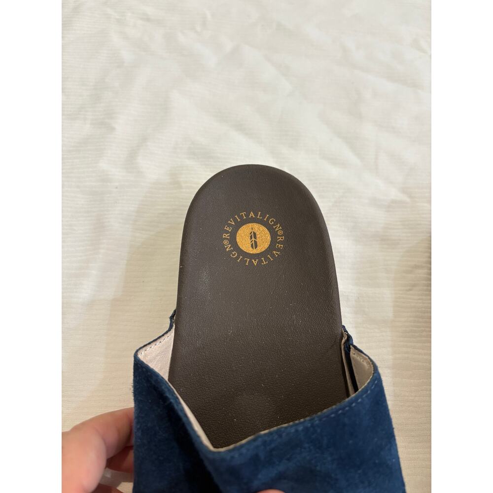 Revitalign Women's Sandbridge Arch Support Slides Marine Blue Microsuede 10B - Picture 6 of 12